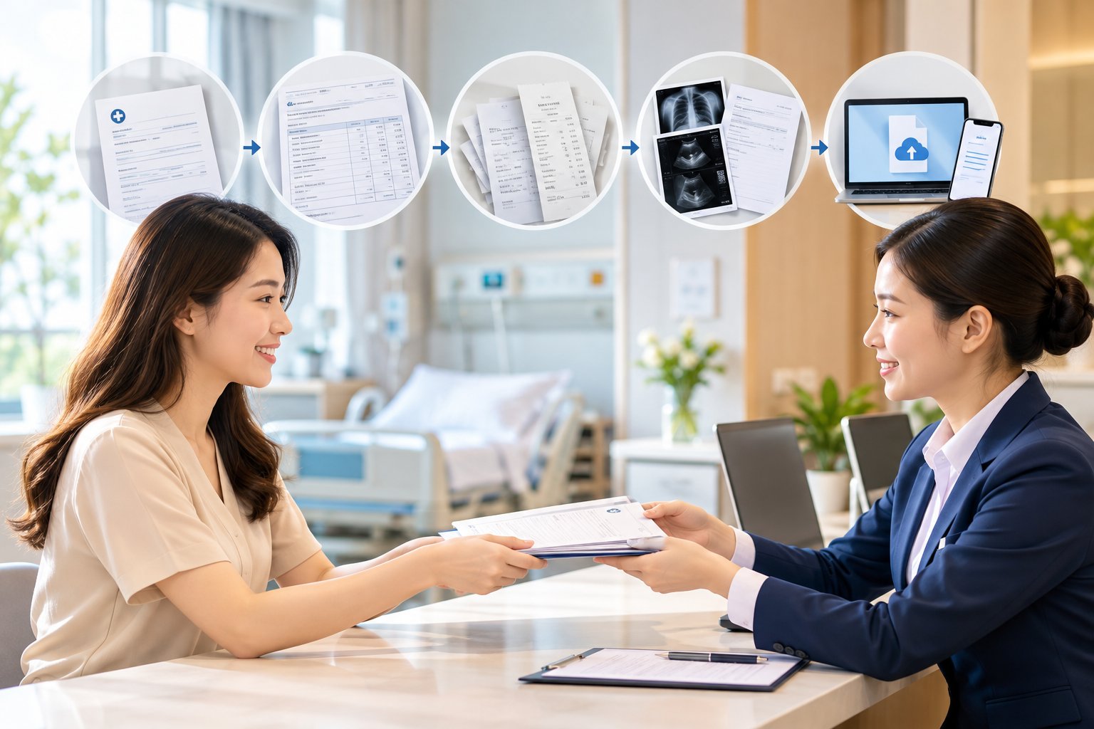 Ảnh minh hoạ: Hồ sơ yêu cầu quyền lợi nằm viện gồm những gì?